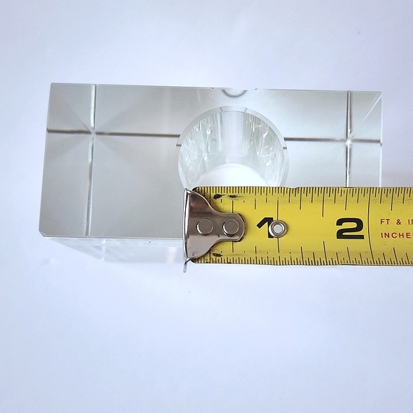 Vintage square Block glass Table Vases flower holder coffee table display - Picture 6 of 6